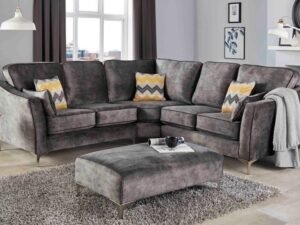 Lily Corner Black Sofa